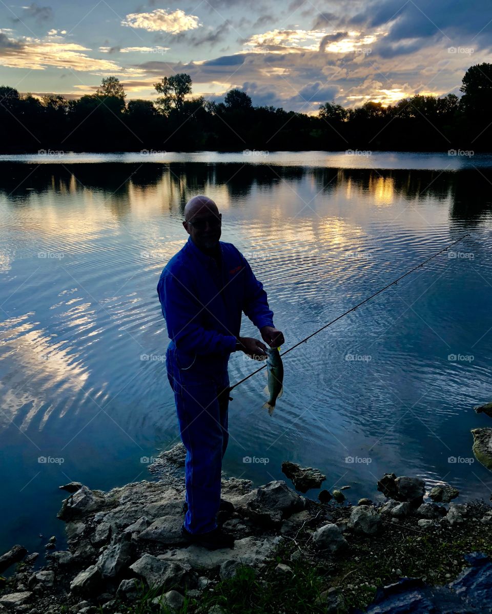 Fishing at Holiday Lake, Early Morning Catch