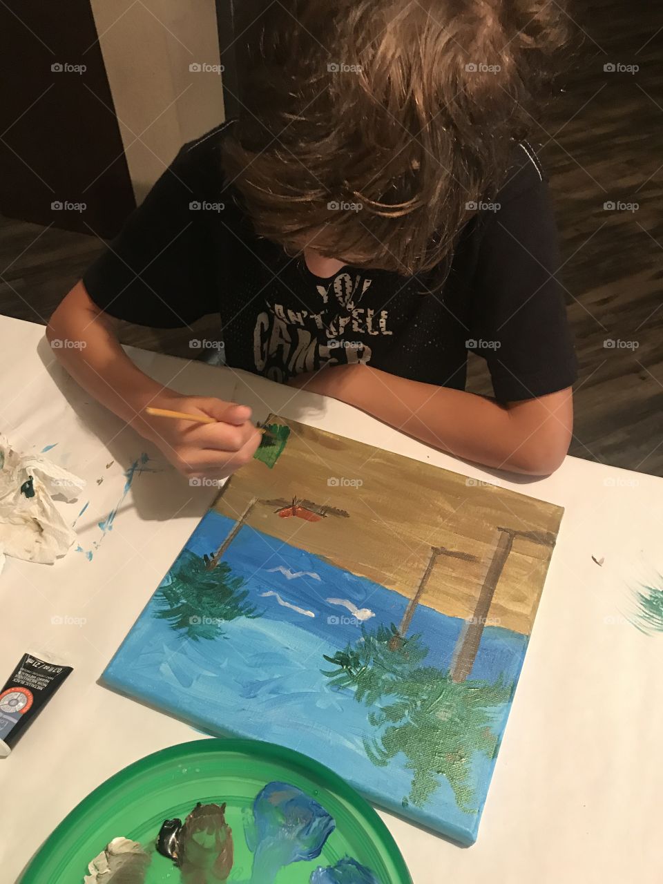 Son: “Mom, please teach me to paint like you”