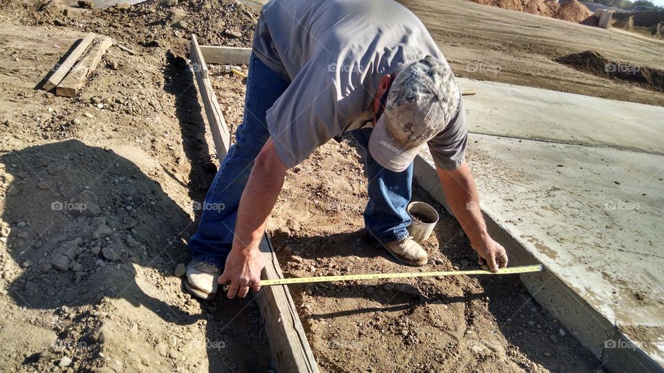 construction. husband working