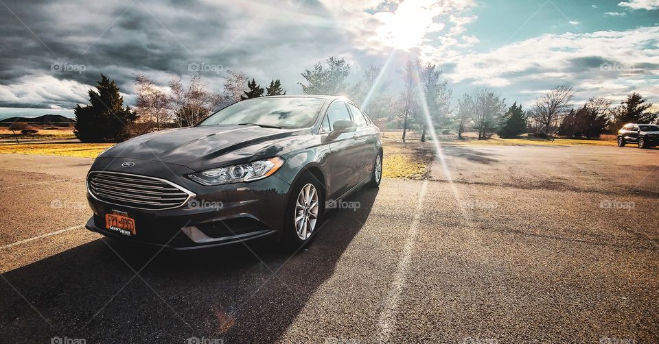 Ford Fusion in the sun