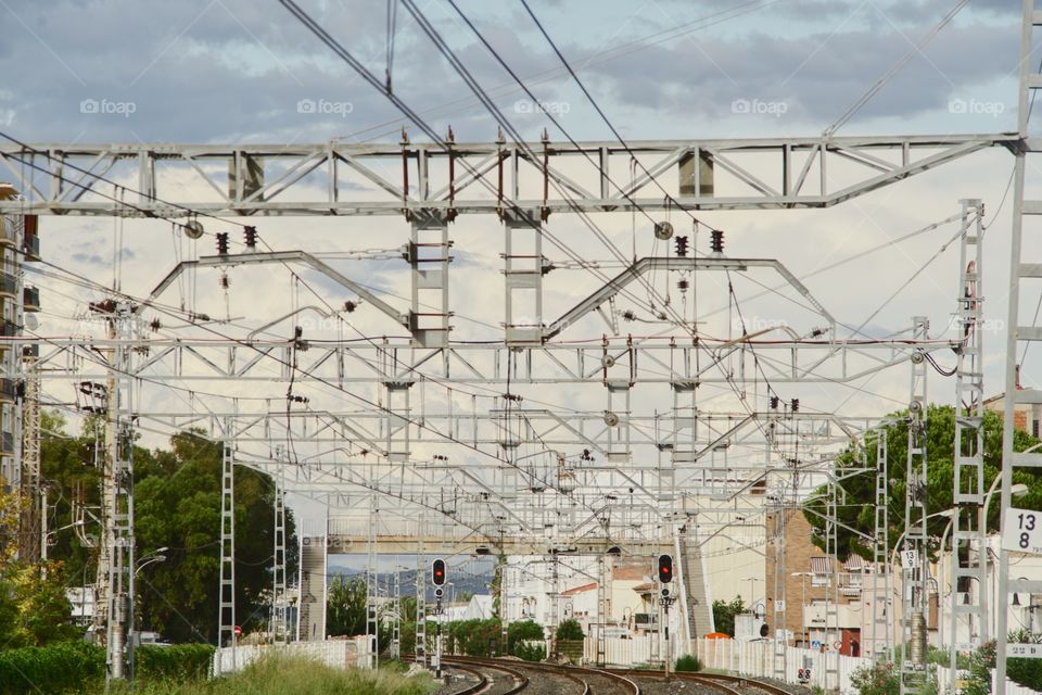 Tendido eléctrico de la red de trenes de cercanías