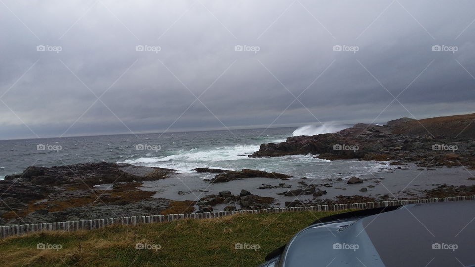 windy 100 km gust at mock begger shore line newfoundland