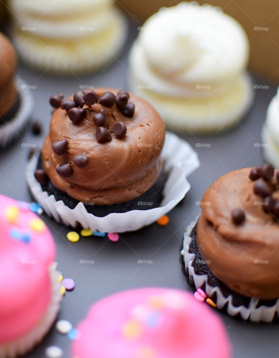 Tray of Mini Cupcakes 