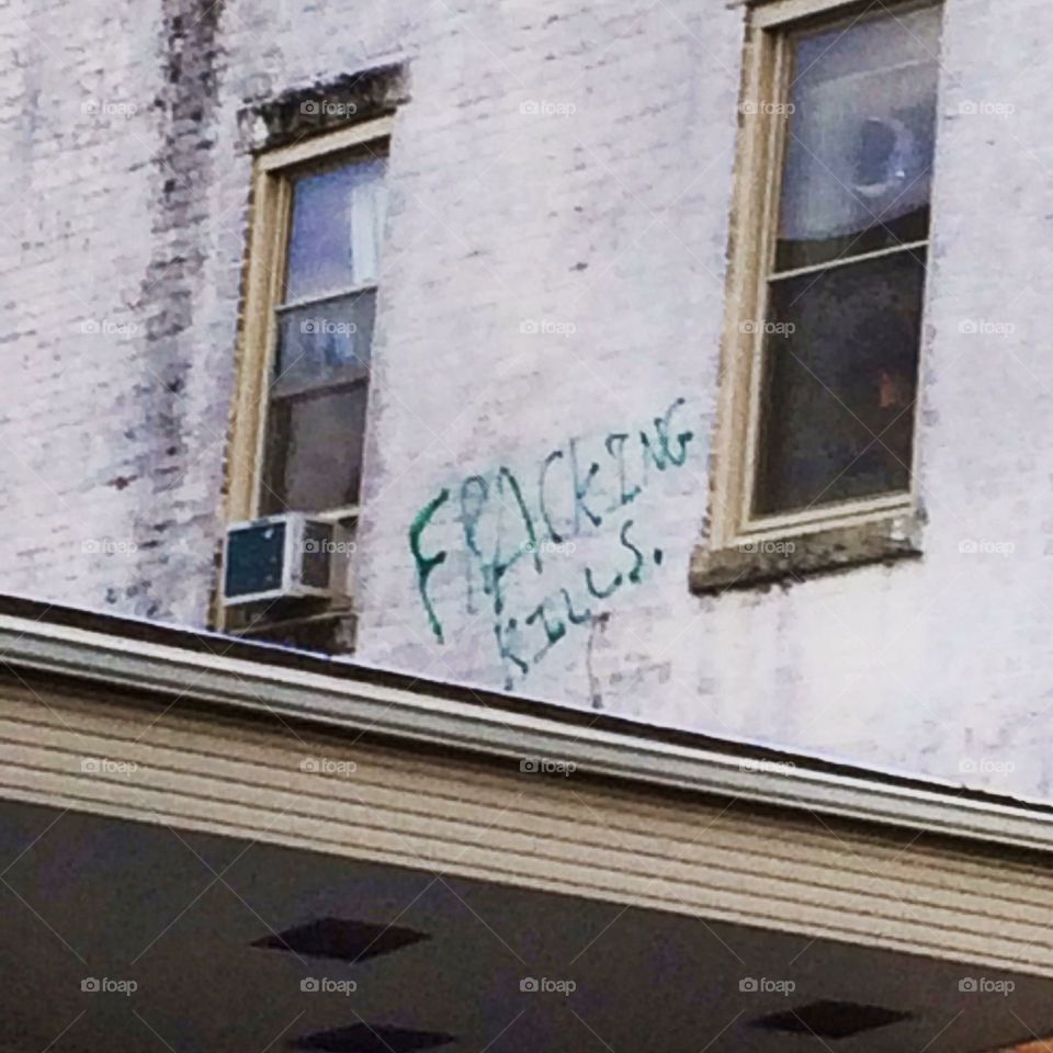 Fracking kills graffiti in yellow springs Ohio 