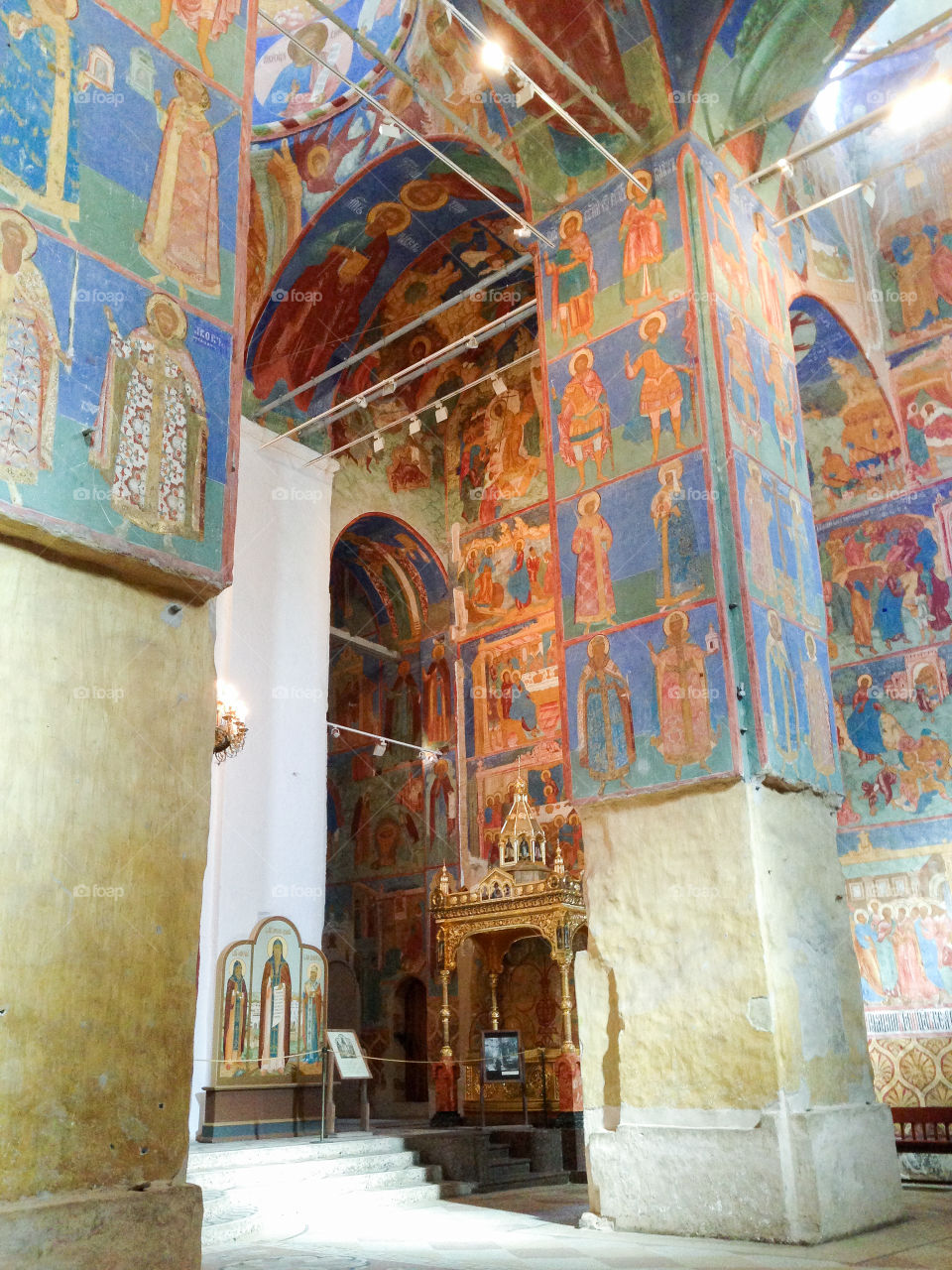 Frescoes inside the Transfiguration Cathedral of the Saviour Monastery of St. Euthymius, Russia, Suzdal
