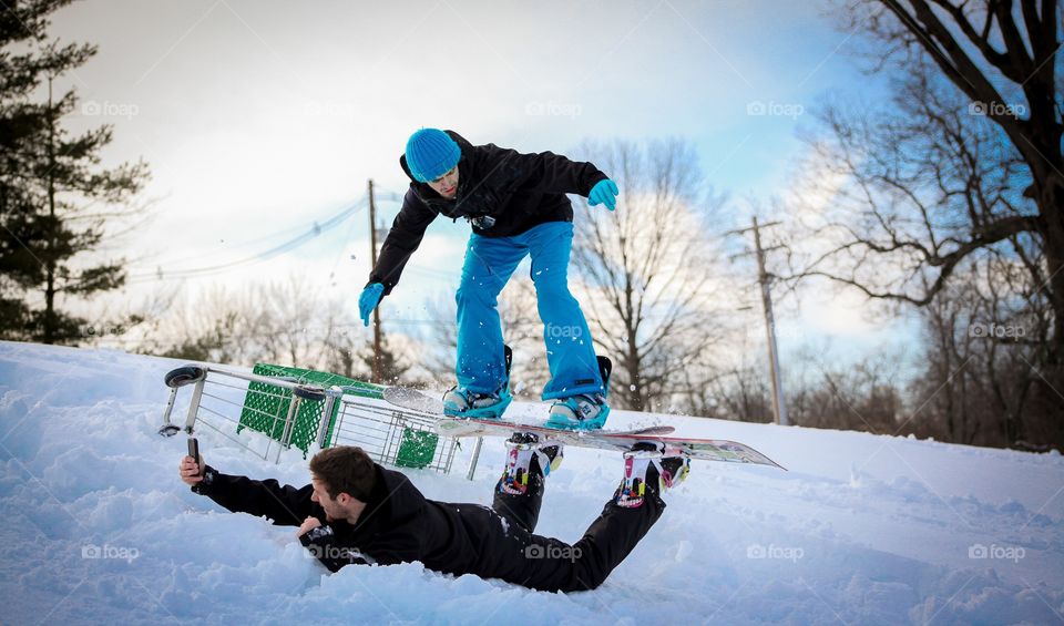 Snowboarding tricks in Baltimore 