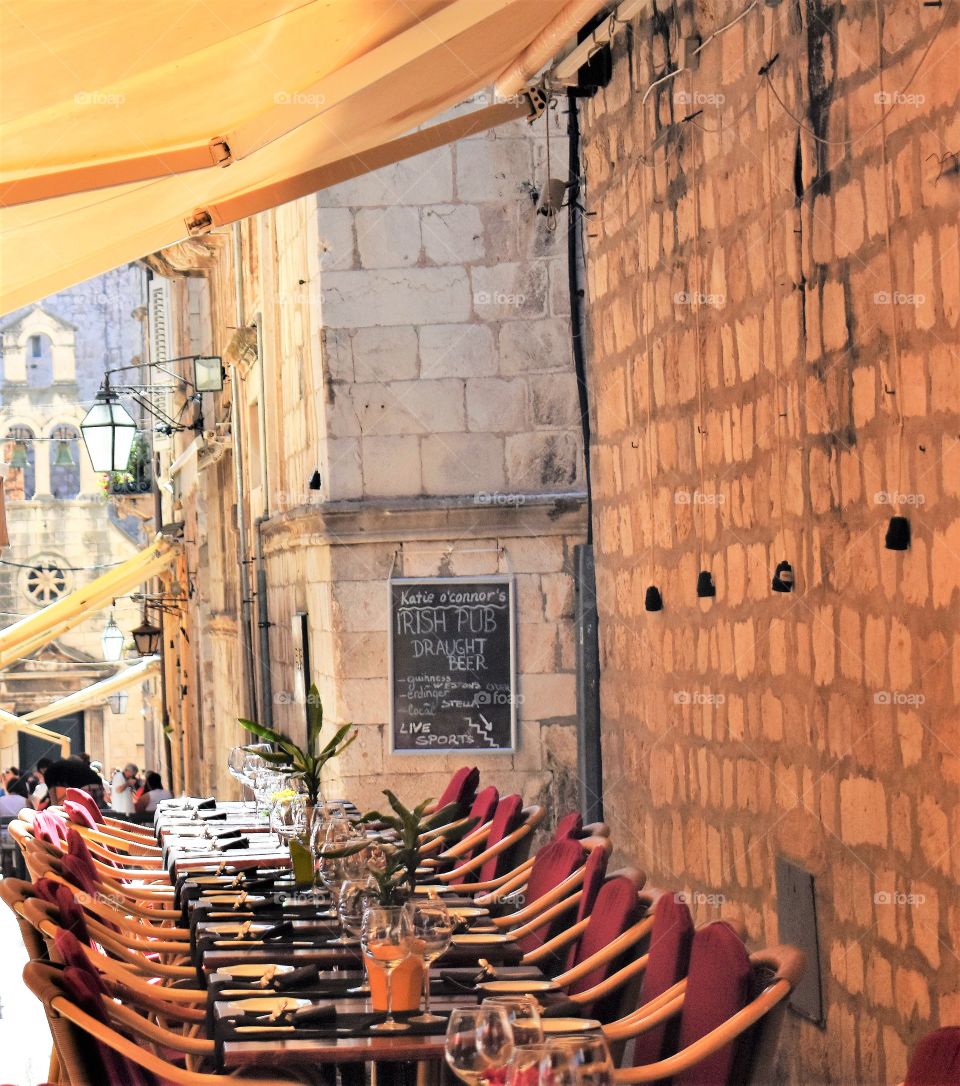Outdoor seating Dubrovnik 