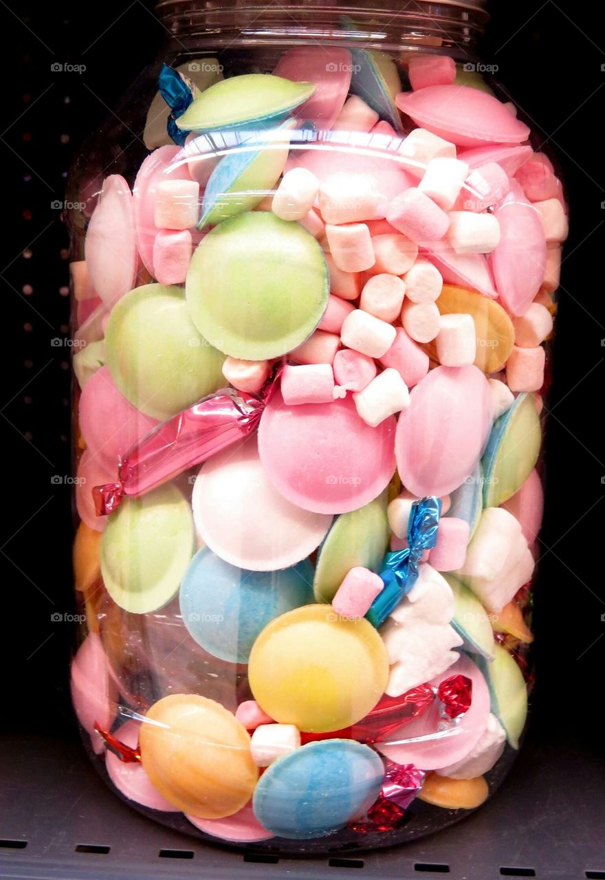 colourful candy jar