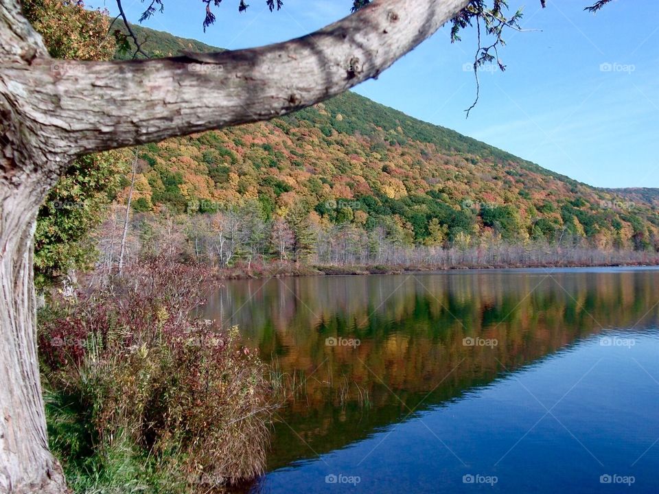 Fall mountain reflection 