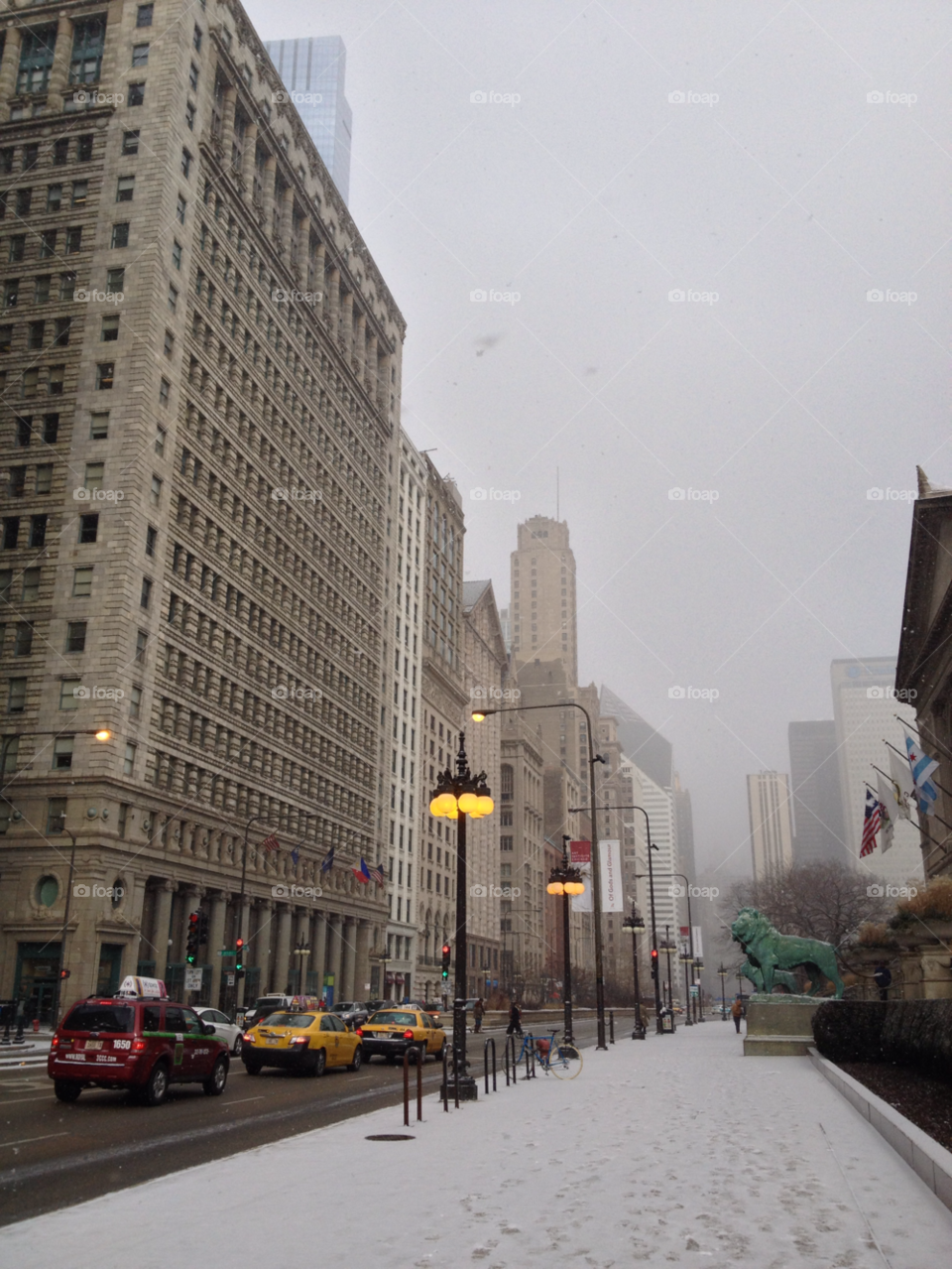 snow winter city chicago by whatnaomiloves