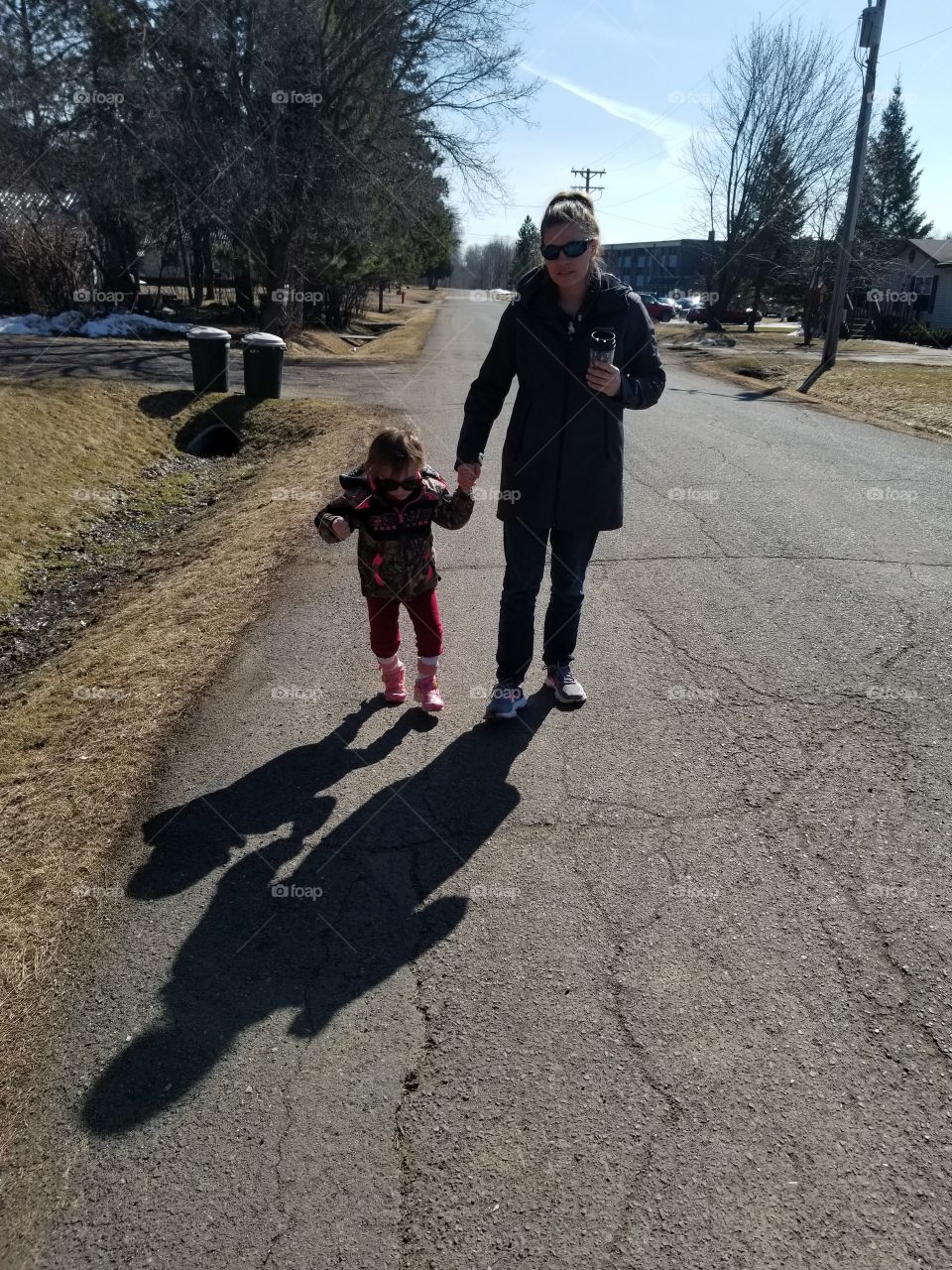 enjoying  the  day out for a  walk.