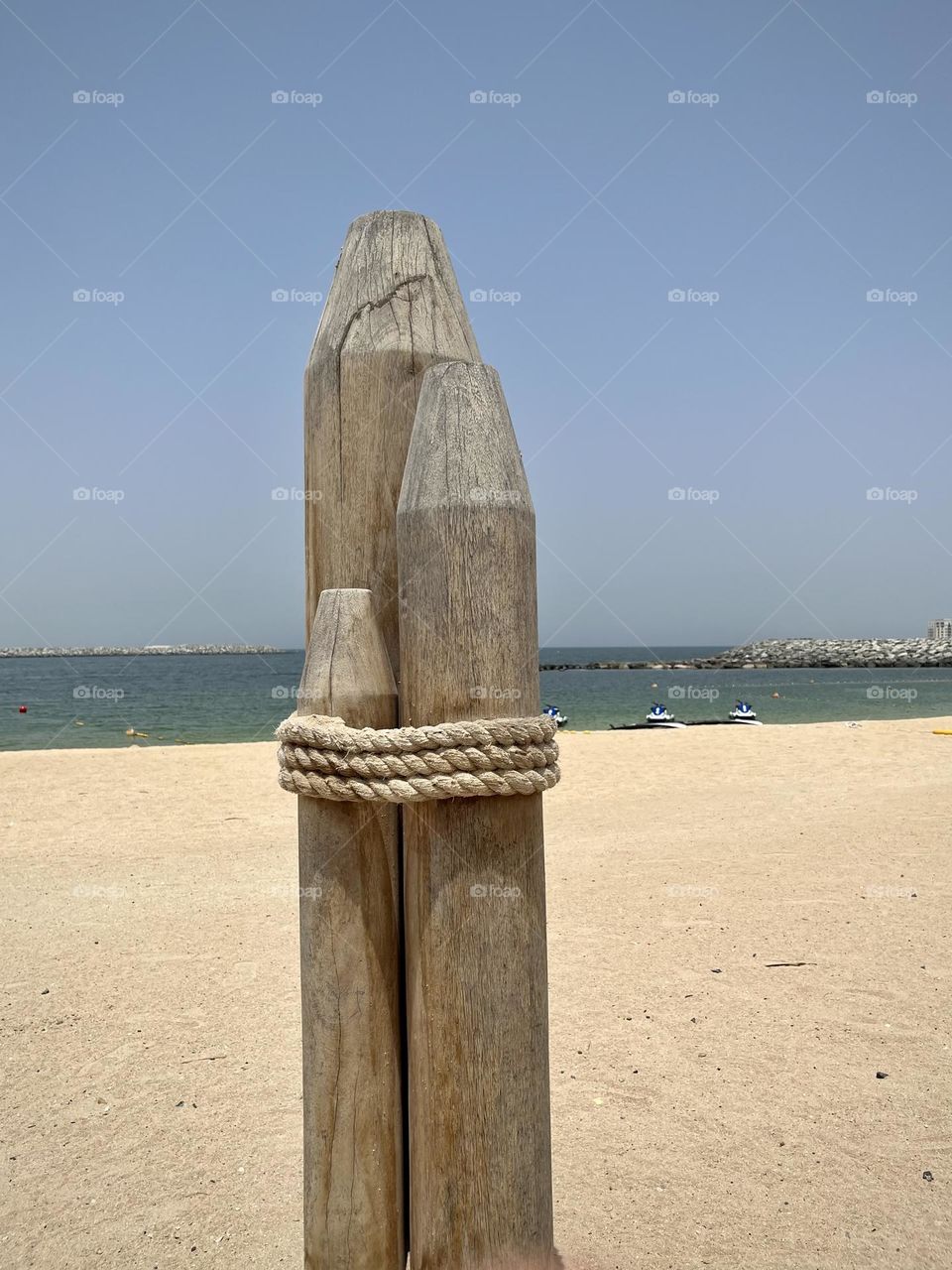 Sandy beach at dubai 