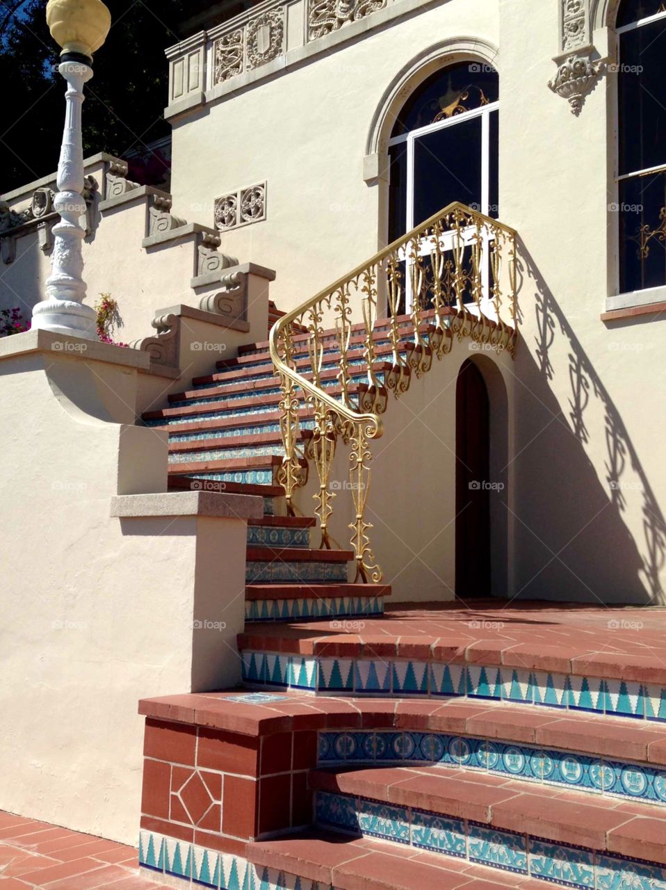 Outdoor Stairs, Hearst Castle. Outdoor stairway at Hearst Castle in San Simeon, California