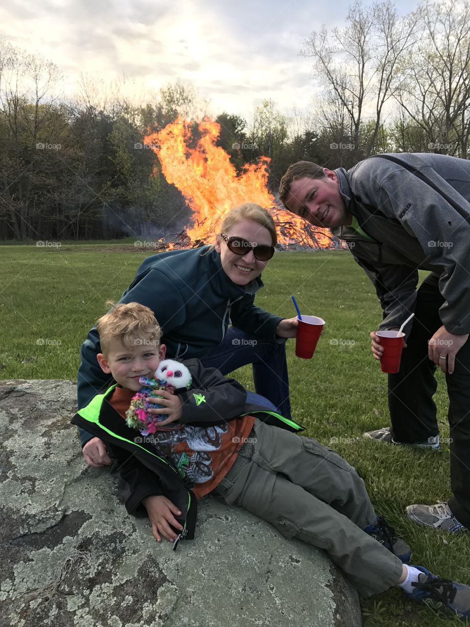 Still enjoying the bonfire 