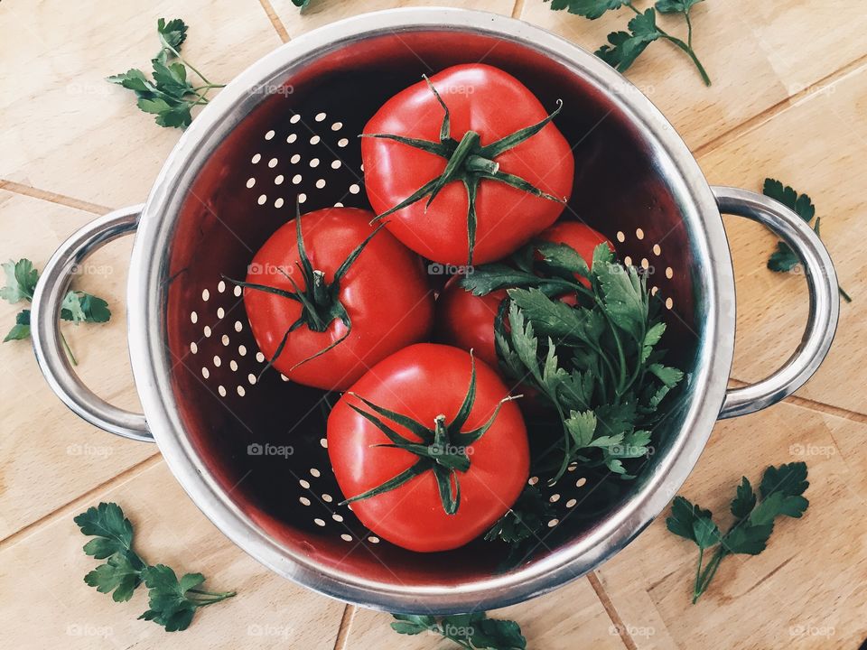 Fresh red tomatoes