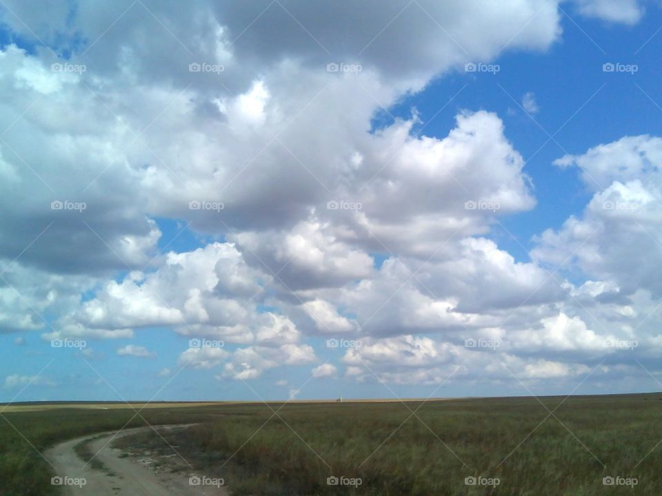 steppe and sky