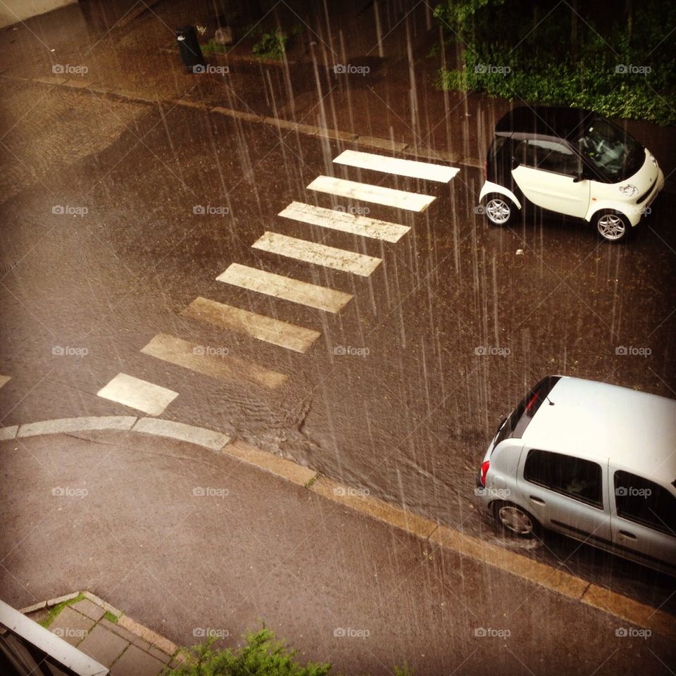 street car oslo rain by aja064