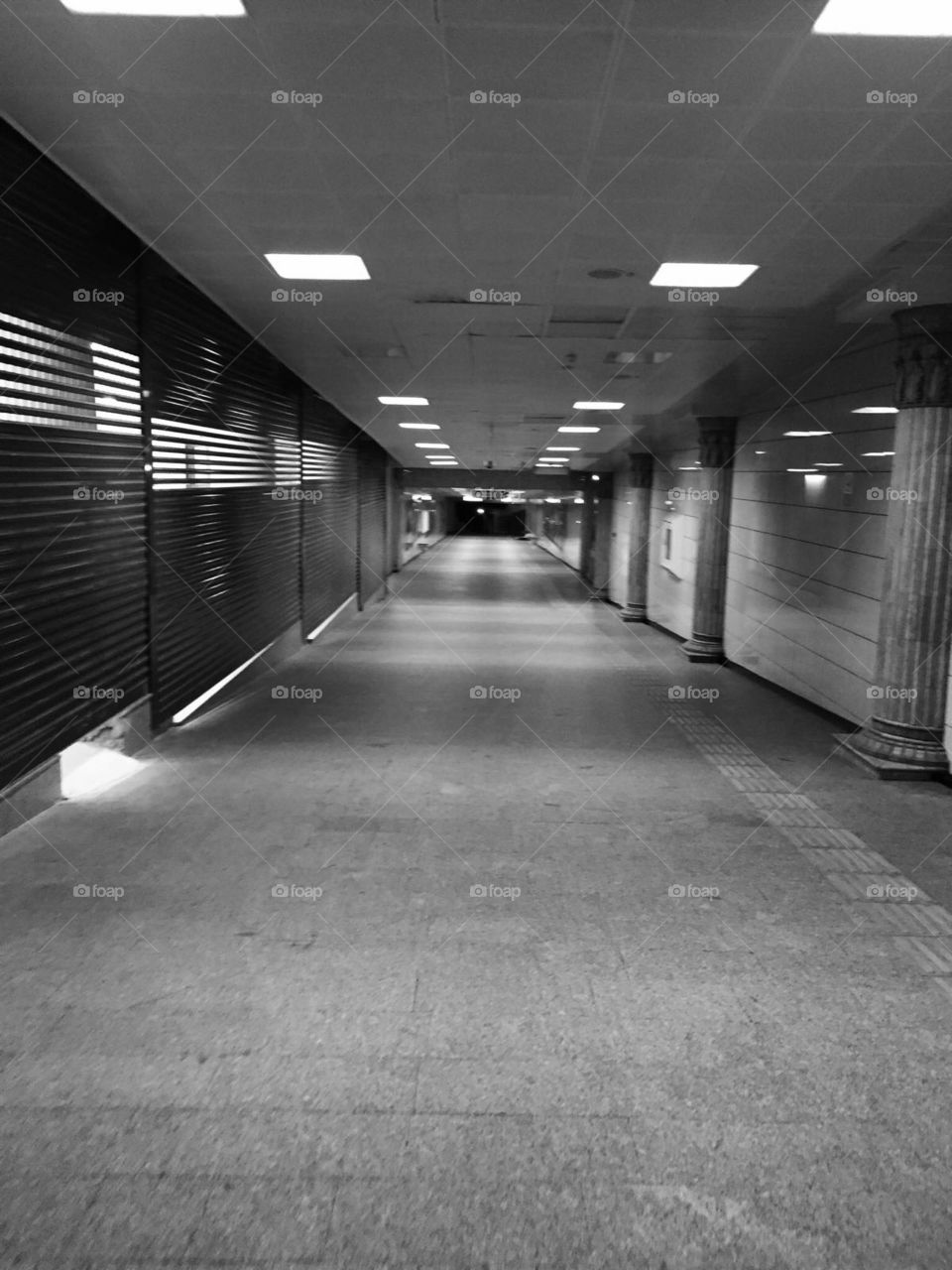 Empty subway station