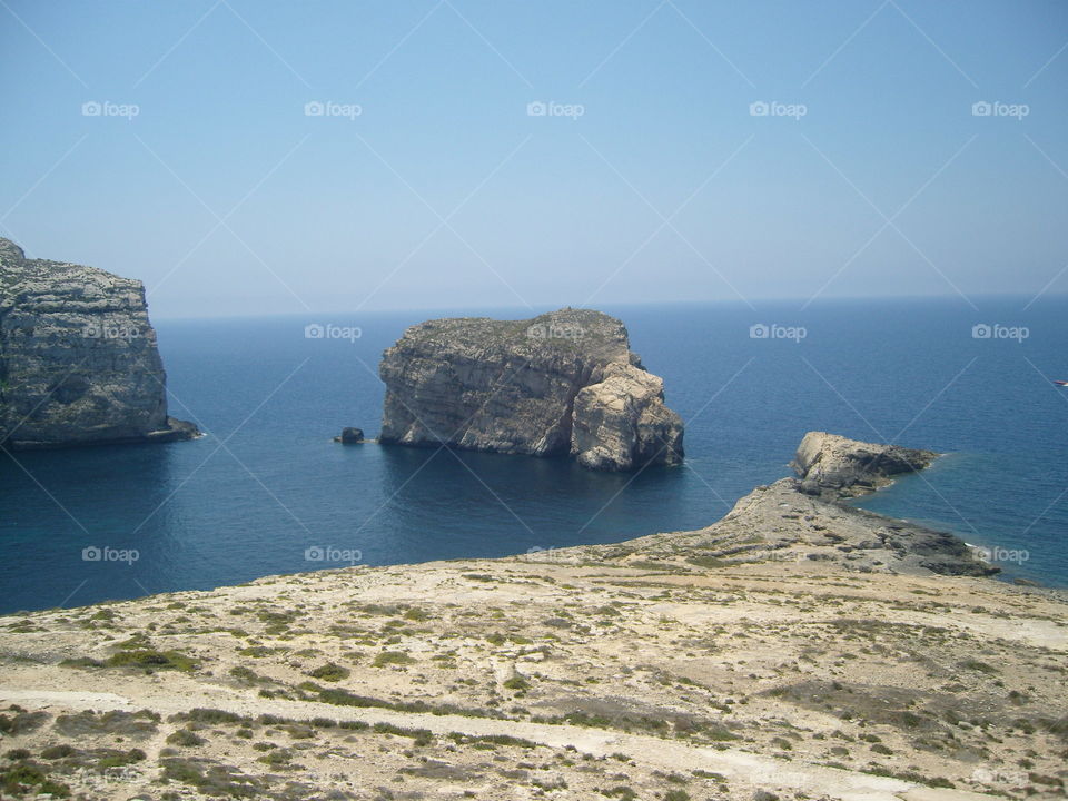 Malta coastal line island Gozo