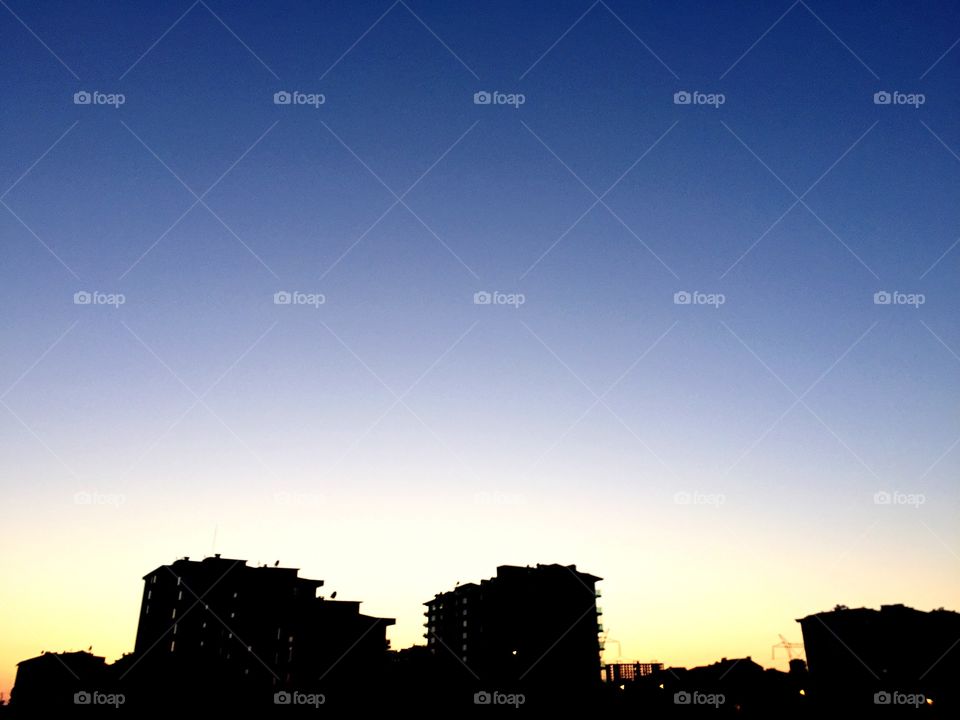 Sunset, No Person, Dawn, Moon, Sky
