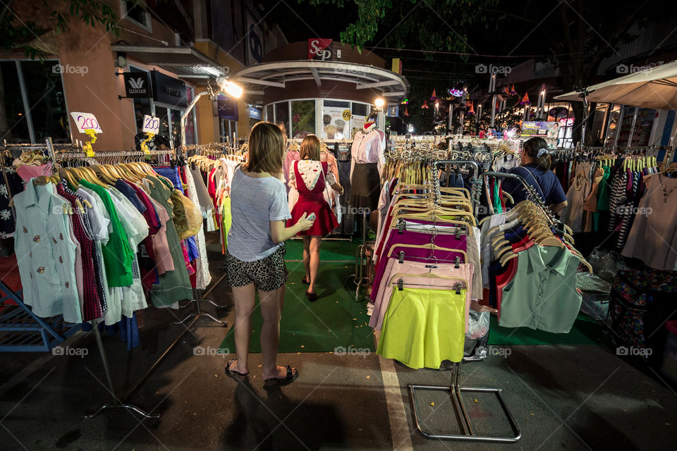 Street market in Thailand 