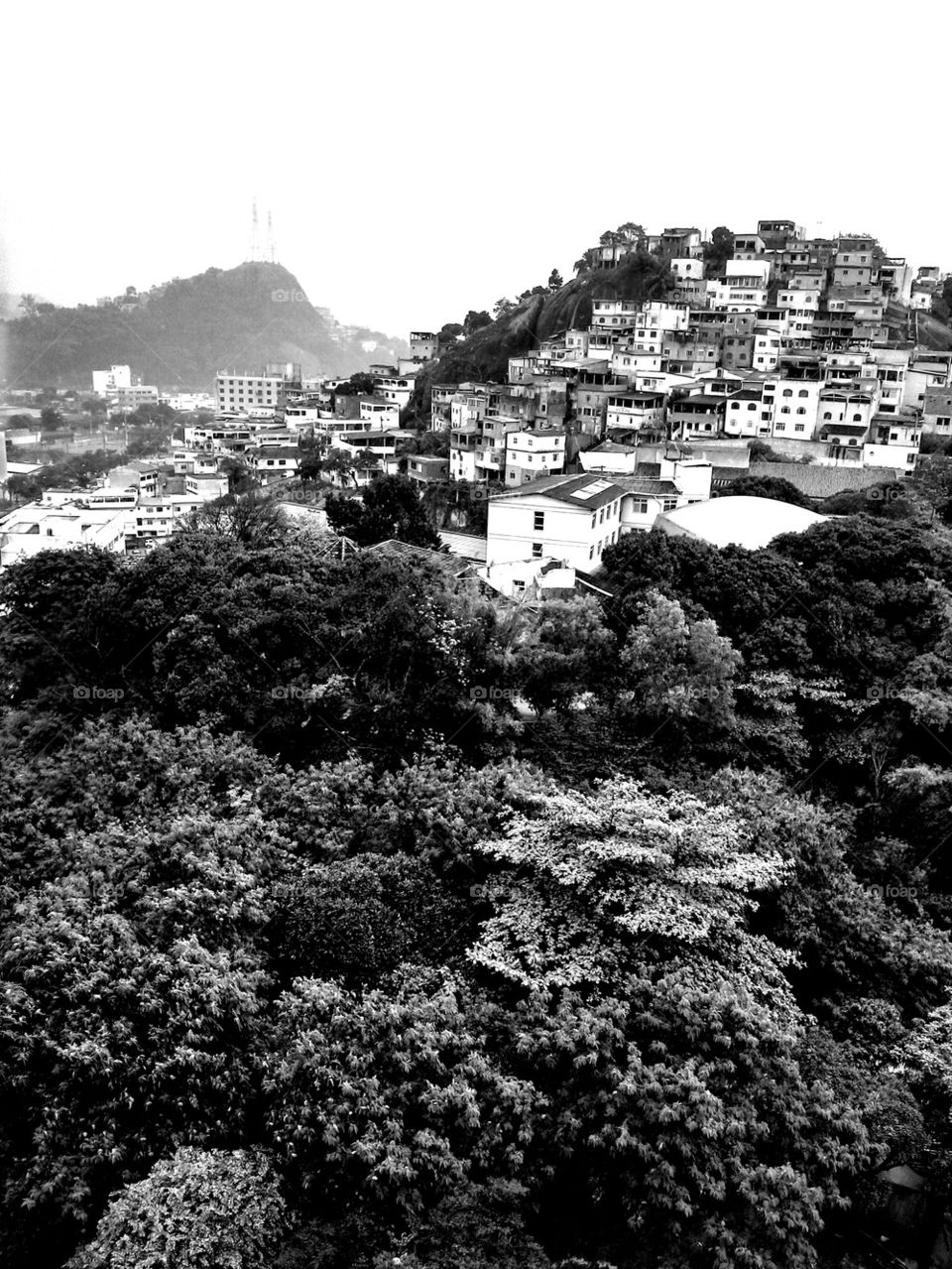 slum houses in Brazil 