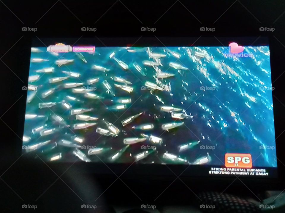 A SCENE FROM THE MOVIE, "GORGEOUS",  FLOATING BOTTLES WITH PAPER INSIDE CONTAINING MESSAGES SUCH AS , I LOVE YOU , I MISS YOU , FROM JACKIE CHAN , THE LEADING MAN TO HIS LOVE INTEREST