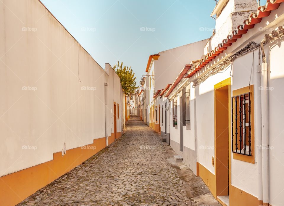 Street View of the City Evora Portugal 