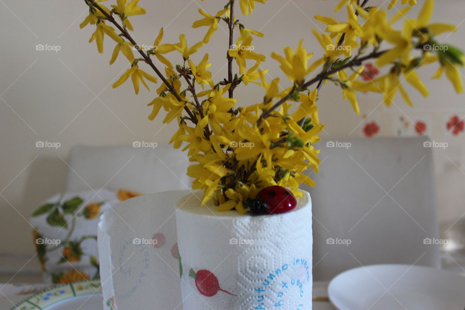 adorned table for lunch together