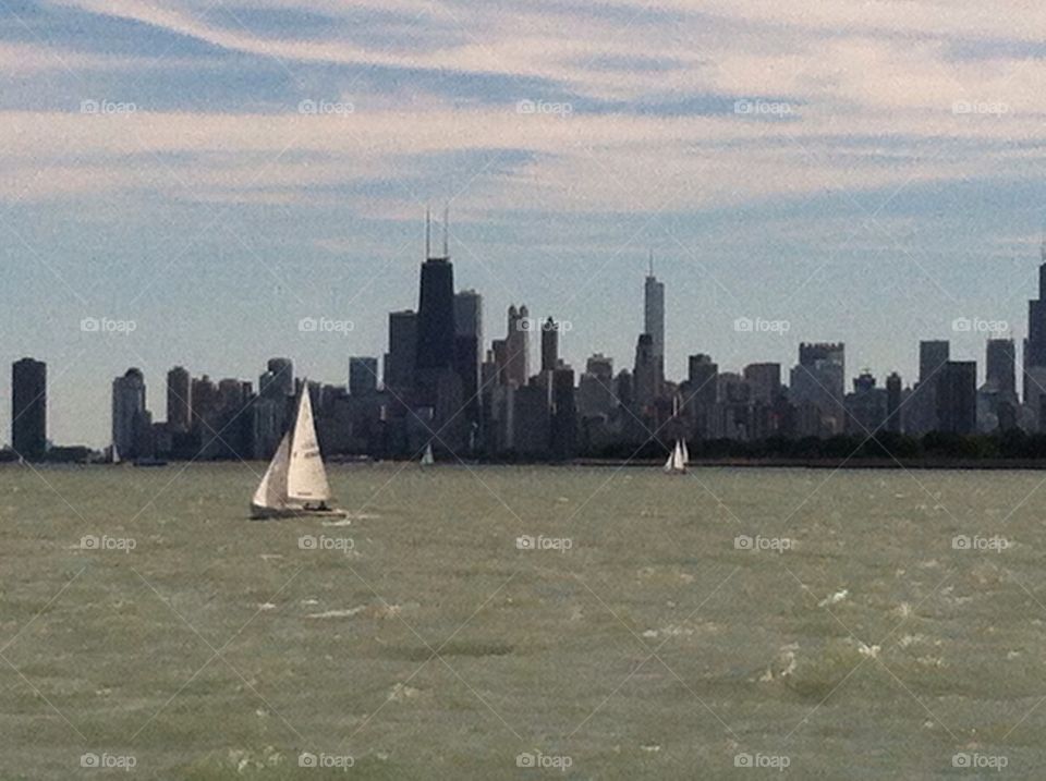 Sail boats in Chicago 