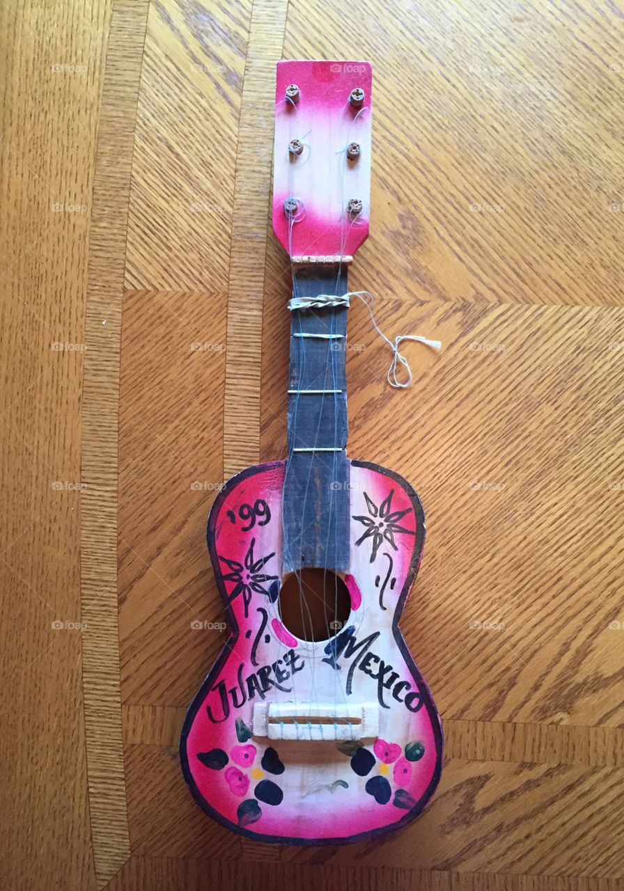 Pink Mexican guitar
