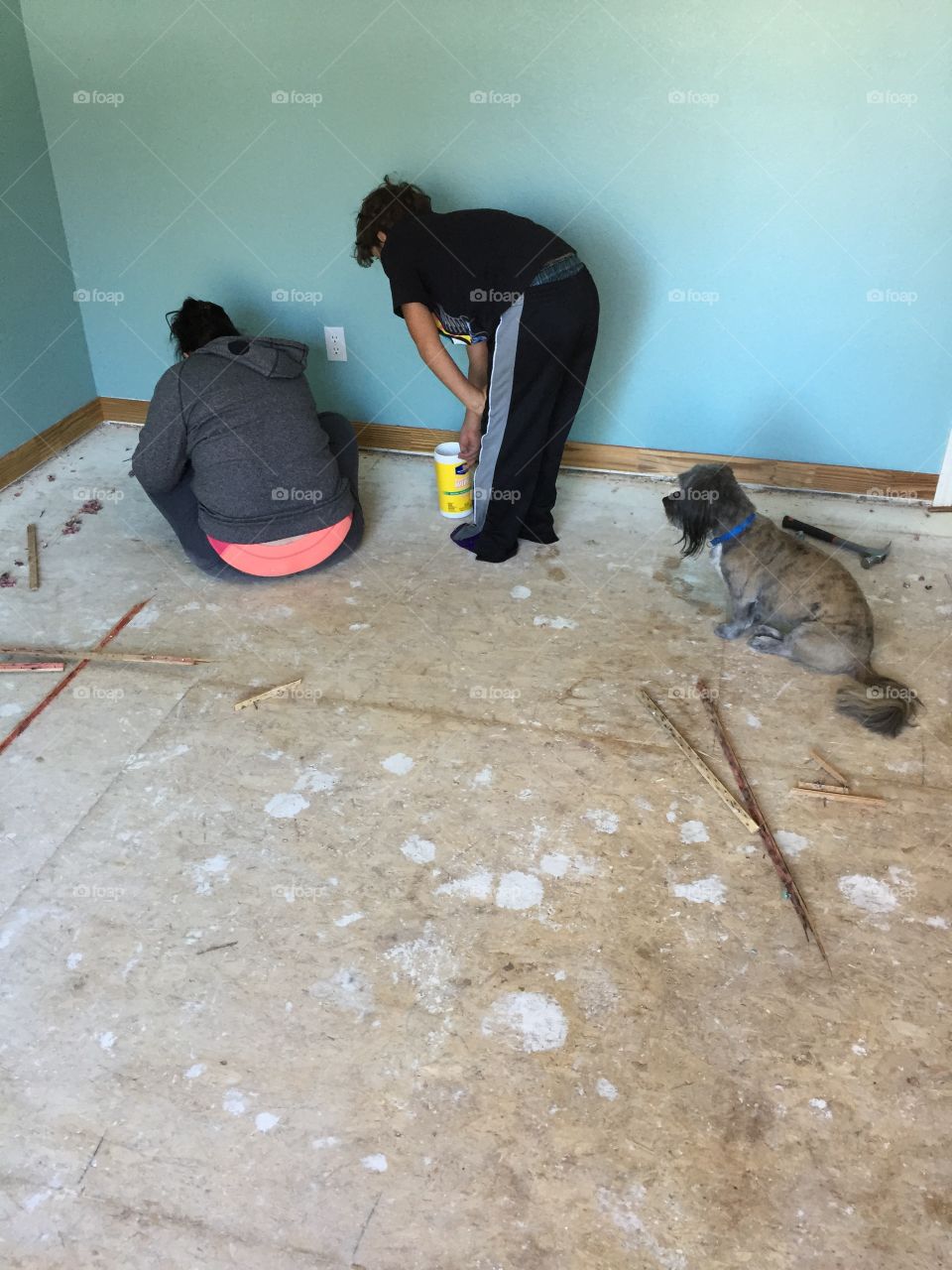 Installing flooring 