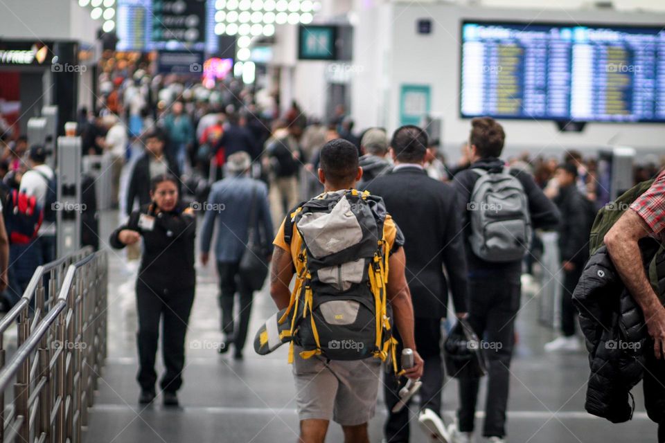 Crowds in the airport