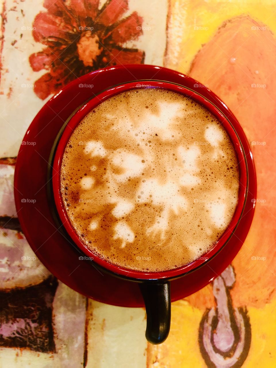 Fresh brewed cappuccino 