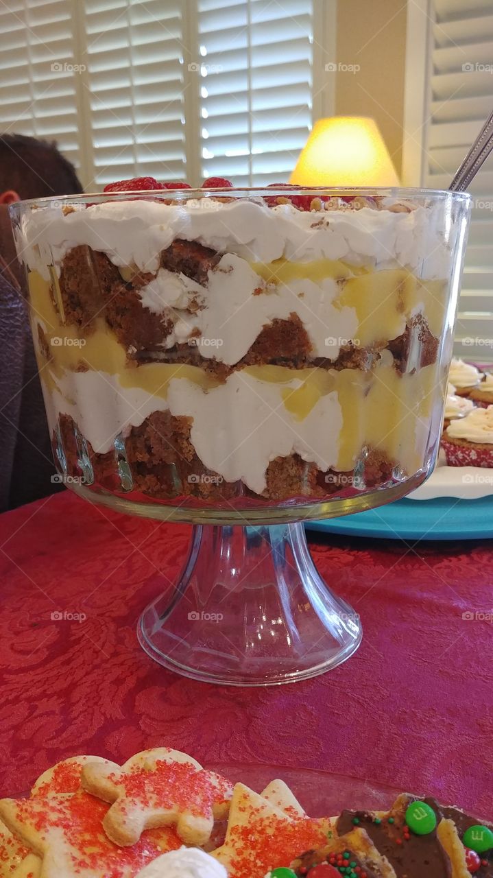 layered christmas pudding