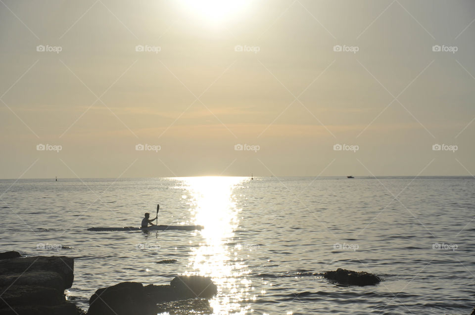 Water, Sunset, Dawn, No Person, Sun