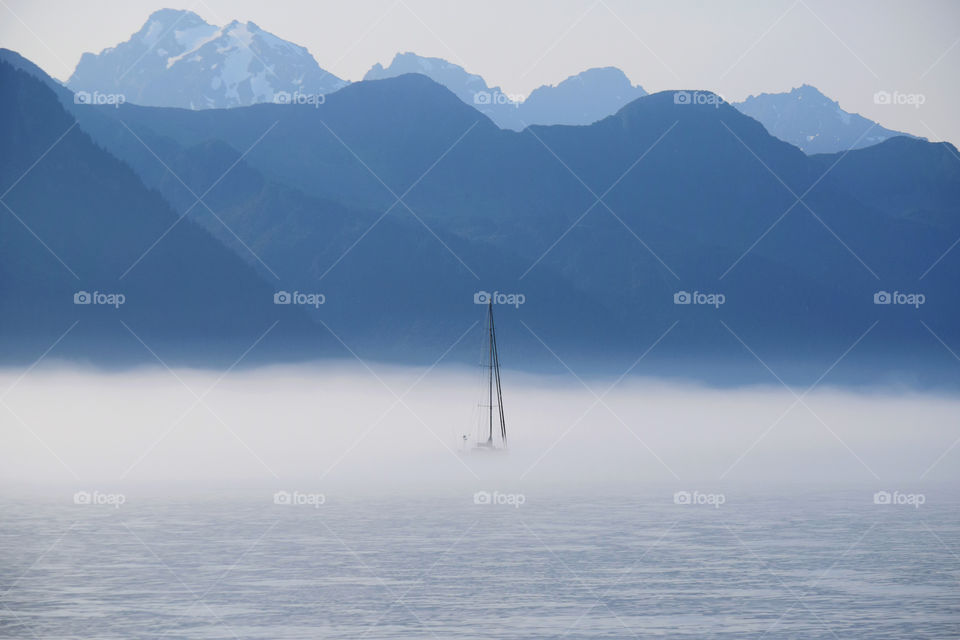 A boat lost in the fog