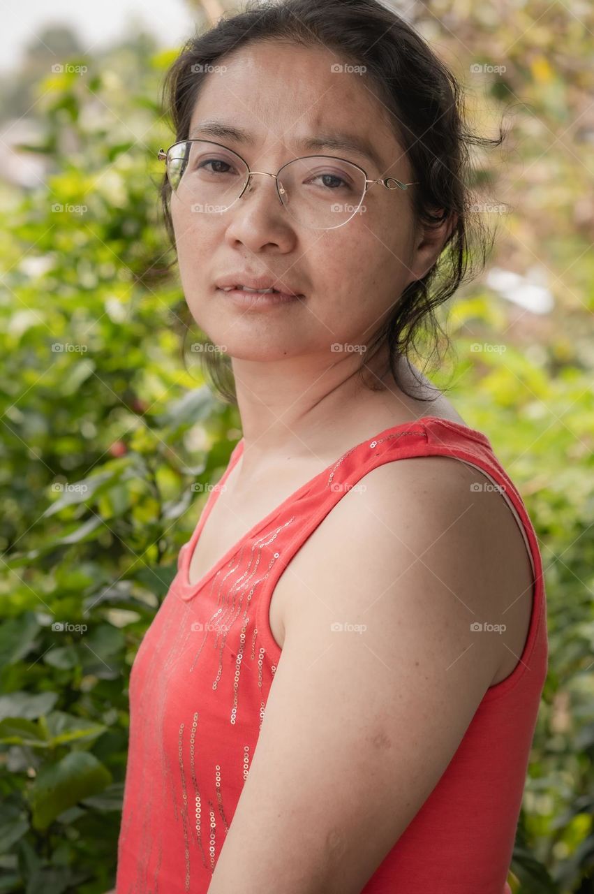 Summer time portrait of a Tangkhul Naga mother.