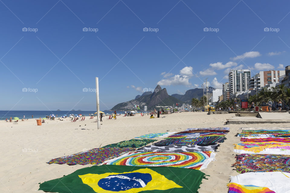 Ipanema beach in Rio de Janeiro Brazil.