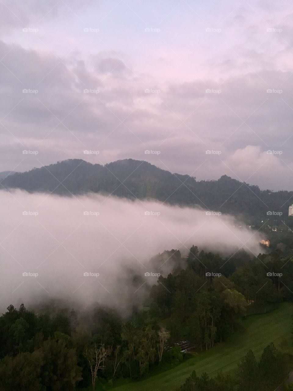 Dawn view from Awana Genting Highlands hotel 