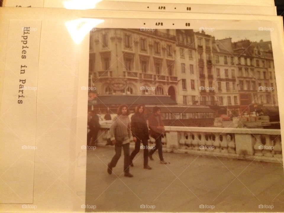 Hippies in Paris. Paris of the 1960s