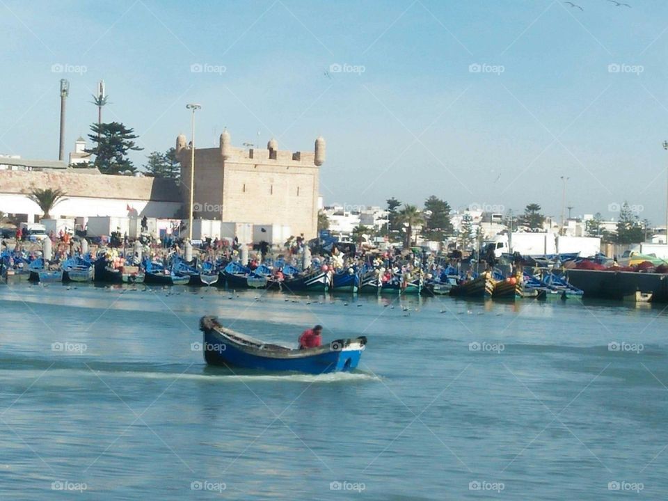 The harbour at essaouira city in Morocco