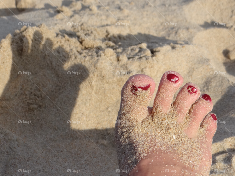 Foot, Sand, Beach, Nature, People