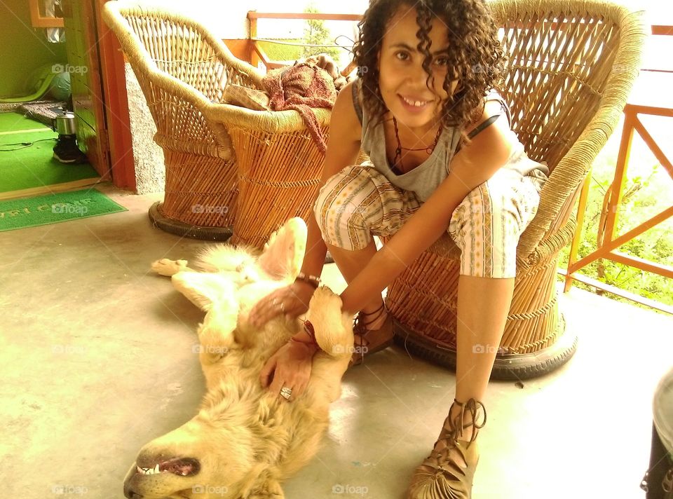 She is great with animals and this chap feels adopted and happy, as one can tell..