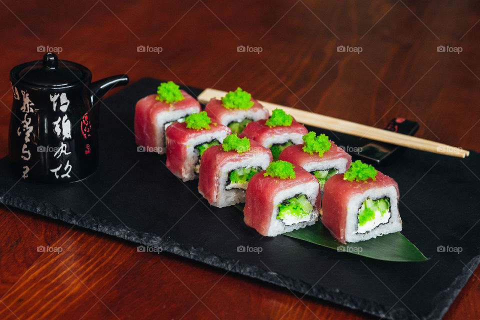 sushi with tuna