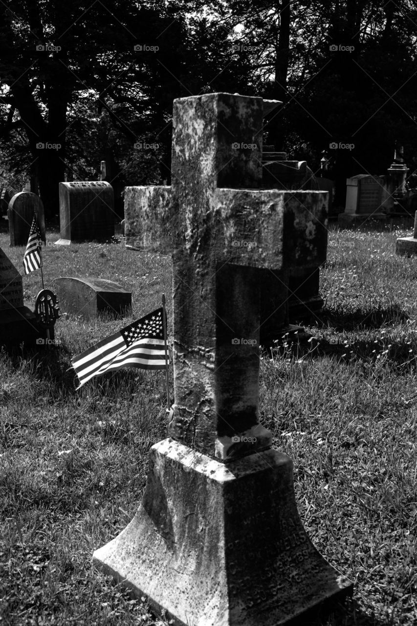 Cross in a cemetery 
