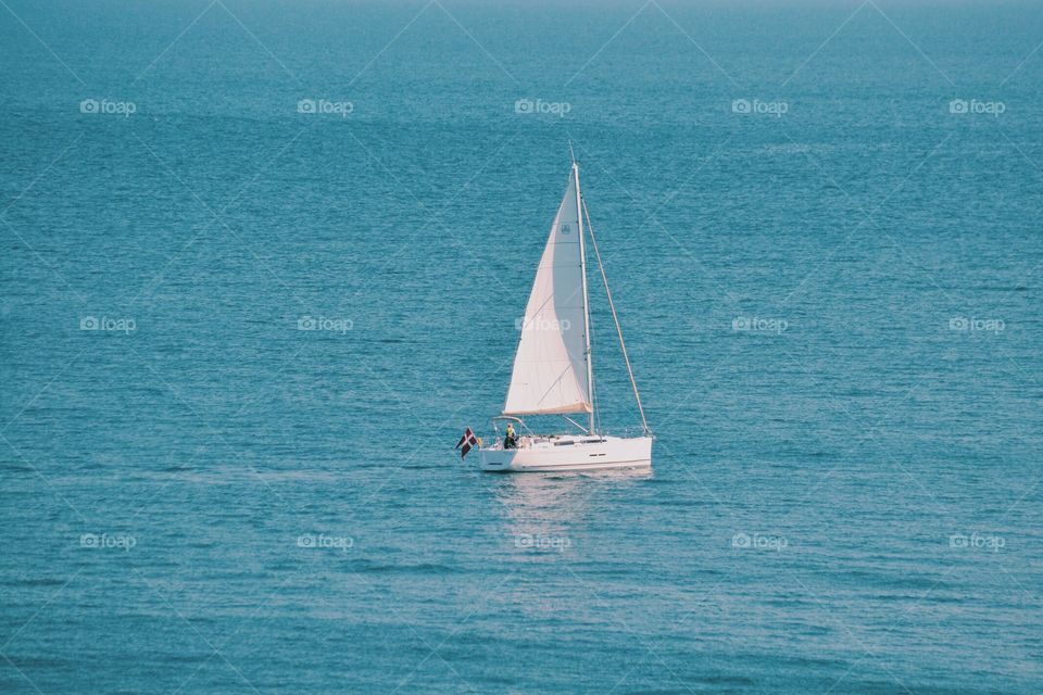 Sailboat on the ocean