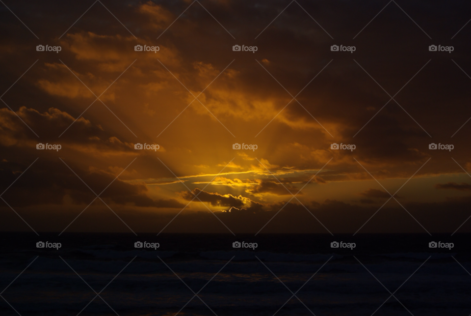 perranporth cornwall beach sunset clouds by samantha0507