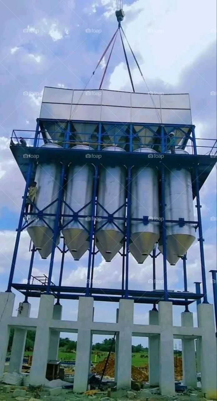 Beautiful and attractive view of a rice mill in Nagpur (India).