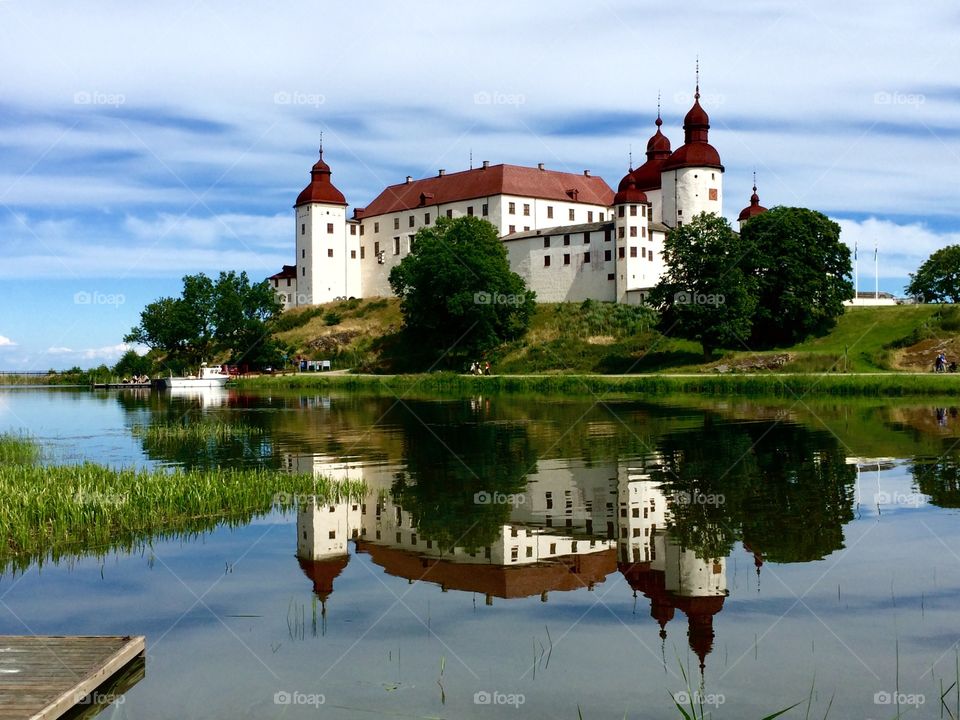 Läckö slott. Gorgeous summer day and very lovely reflection of this 700+ years old castle
